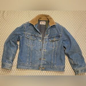 Vintage 1987 Lee Storm Rider Denim Jacket M Medium Blanket Lined Aged Excellent